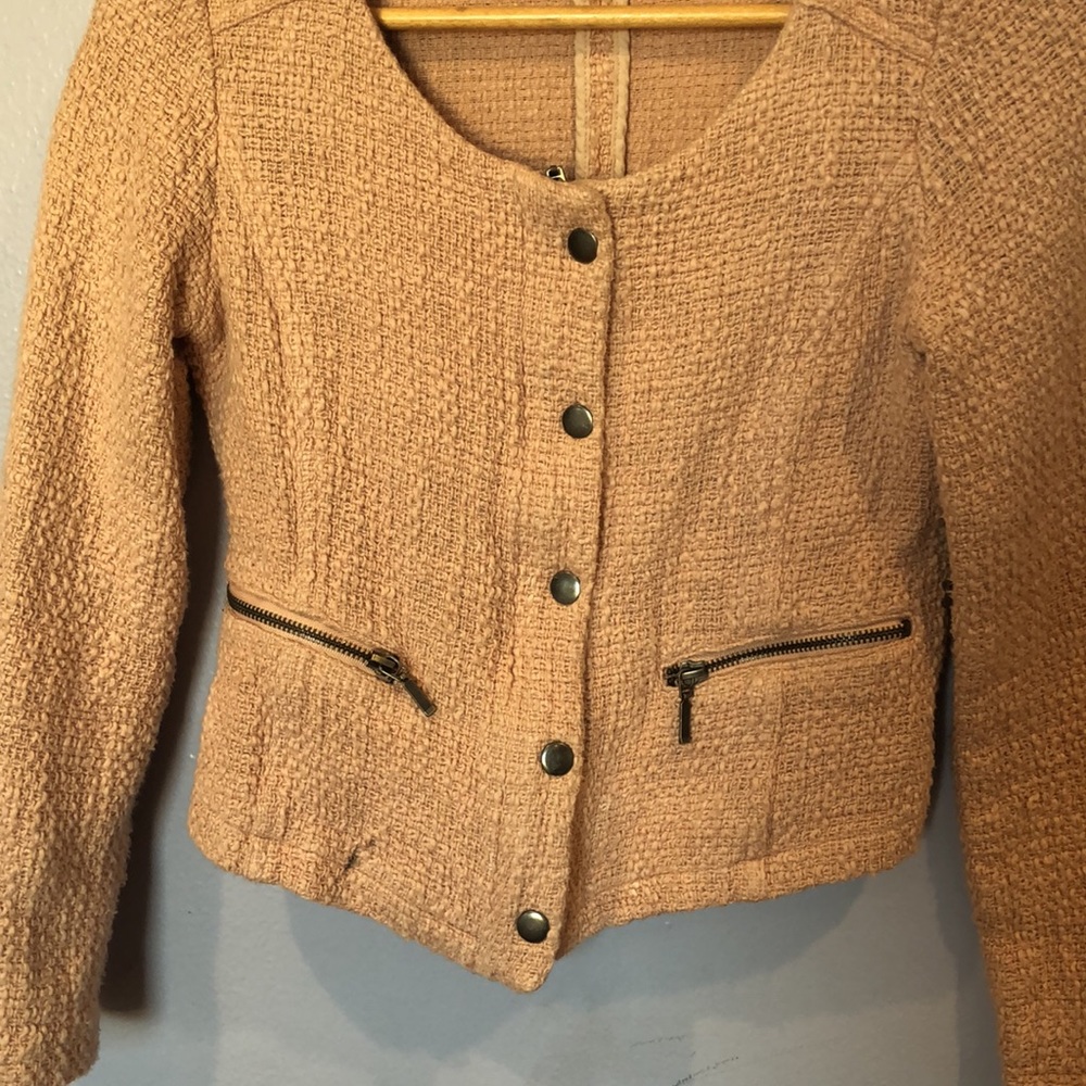 Pink Tweed Zip-up Jacket - Picture 2 of 6